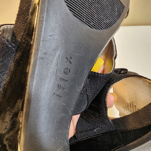 Anne klein Teela Iflex Black Slides Sandals size 9.5 M - Picture 8 of 14